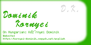 dominik kornyei business card